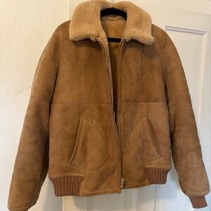 Vintage Sawyer II Shearling Aviator Jacket • Men’s 44 • Made in USA